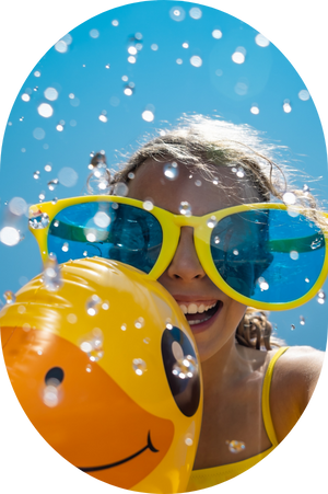Guest wearing sunglasses at Inez Spring RV Park